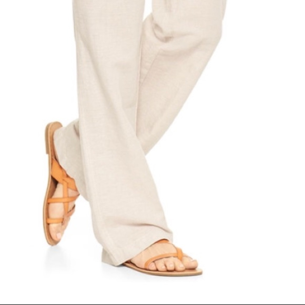 Wide-leg linen-cotton pants - Picture 4 of 5